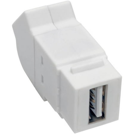 - Tripp Lite U060-000-KPA-WH USB 2.0 Keystone/Panel Mount Angled Coupler (F/F)