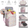 thumbnail image 2 of Romantic Rose and Peony Pattern Cooler Backpack - Long-Lasting Insulation, 20L Capacity for Picnics and Parties, 2 of 5
