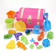 thumbnail image 5 of Play Day Treasure Chest with 20-Piece Sand Toys, Pink, 5 of 9
