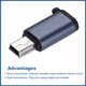 thumbnail image 4 of 4Pcs Adaptador Mini USB a USB C, Adaptador USB C a Mini USB, Adaptador USB C a Mini USB para Teléfono Laptop, 4 of 7
