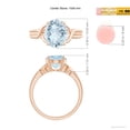 thumbnail image 5 of ANGARA Natural Classic Oval 2.2 ct Aquamarine Criss-Cross Cocktail Ring in 14K Rose Gold for Women (Size-10x8mm) | March Birthstone, Anniversary, Jewelry Gift for Women | Natural Aquamarine Ring, 5 of 9