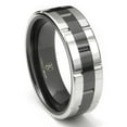 thumbnail image 1 of Andrea Jewelers Cobalt Xf Chrome 8MM Two Tone High Polish Wedding Band Ring Sz 9.0, 1 of 4
