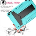 thumbnail image 5 of Dteck Case for Amazon Fire HD 10 11th Generation / HD 10 Plus 2021 Tablet, Heavy Duty Three Layes Rugged Shockproof Case Kickstand Cover with PET Screen Protector,Mint + Black, 5 of 6