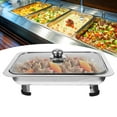 thumbnail image 2 of serony Plateau de Buffet Serveur de Buffet Plat à Friction pour Réception Mariage Banquet Droit, 2 of 9