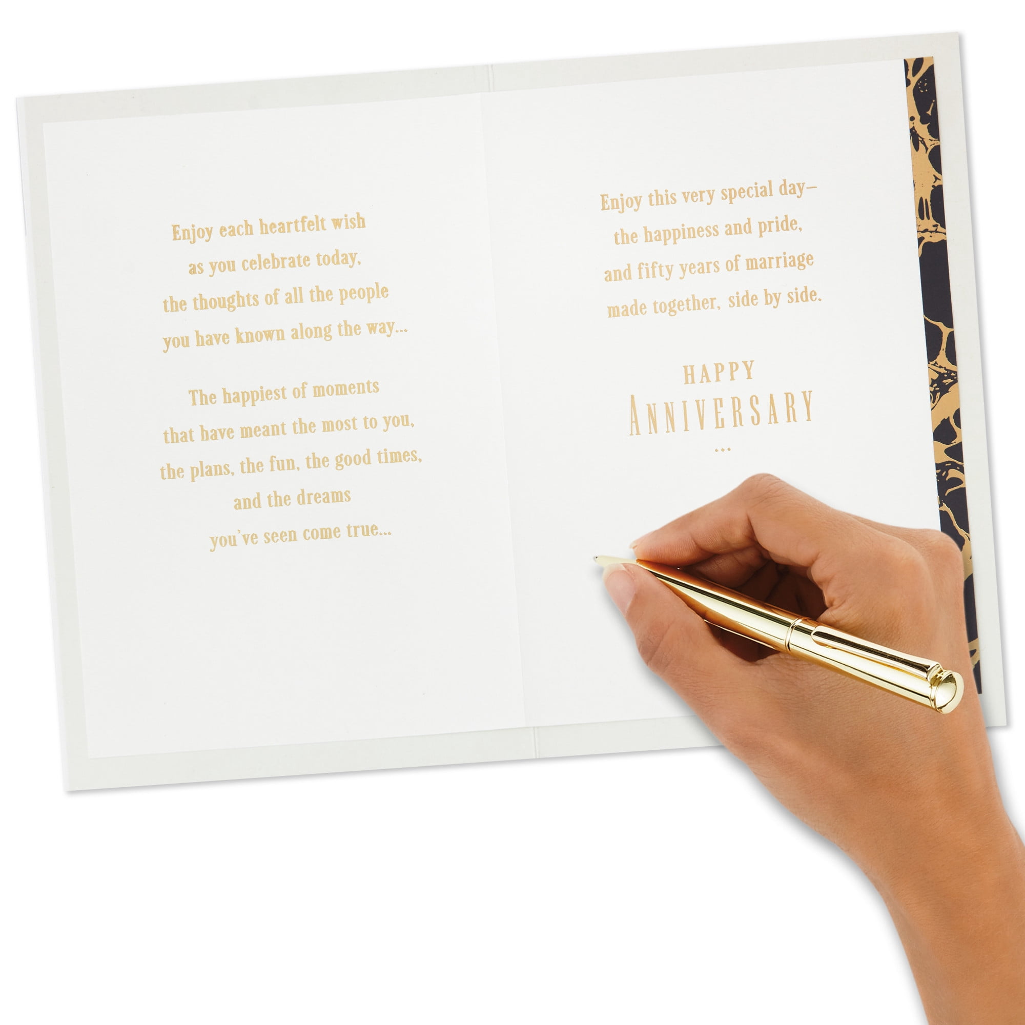 Hallmark 50th Anniversary Card (Happiness and Pride, Side by Side)