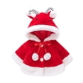 thumbnail image 2 of NOKIO Baby Girls Cloak Winter Jacket Toddler Girls Animal Print Outwear Warm Hooded Coat Princess Cloak Cape Winter Outdoor Baby Jacket Snowsuit Cotton Hooded Warm Winter Kid Car Seat Coat, 2 of 8