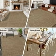 thumbnail image 6 of Vintage Brown Large Area Rugs for Bedroom Living Room, Soft Non Slip Carpet Bedside Rug, Farmhouse Retro Dark Solid Color Linen Texture Rectangular Floor Cover Kitchen Accent Rug 5'x8' for Office, 6 of 9