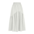 thumbnail image 4 of Efsteb Skirts for Women High Waist Pleated Long Skirt Comfy Casual Fashion Spring Fall Solid Color Skirts (White,L), 4 of 7