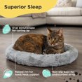 thumbnail image 3 of Catstages Faux Fur Self Warming Grey Cat Bed, 3 of 8