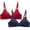 Red, variant on XMMSWDLA Wireless Bras for Women Comfort Full Coverage T-Shirt Bra Lightly Lined Push Up Bra Sexy V-Neck Bralettes for Ladies Comfortable Bras for Women Valentines Day Gifts