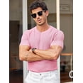 thumbnail image 3 of COOFANDY Mens Tee Shirts Knit Short Sleeve Shirt Casual Summer Textured Shirt White Xx-Large, 3 of 6