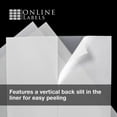 thumbnail image 2 of 8.5 x 11 Waterproof Clear Matte Frosted Full Sheet Labels (Laser Printers Only) - Vertical Back Slit for Easy Peeling - Online Labels (100 Sheet Pack), 2 of 9