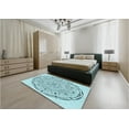 thumbnail image 4 of Ahgly Company Indoor Rectangle Patterned Electric Blue Area Rugs, 7' x 10', 4 of 6