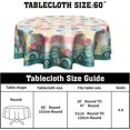 thumbnail image 2 of Easter Truck Tablecloth Round 60 Inch Eggs Flower Decorative Table Cloth Holiday Waterproof Wipeable Table Cover for Party Picnic Dinner, 2 of 8