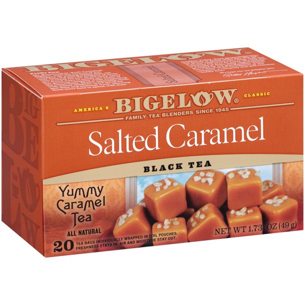 Bigelow Black Tea, Salted Caramel, Tea Bags, 18 Count