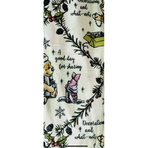 Disney Pooh Bear Holiday What Nots Cloud Throw 60inx70in