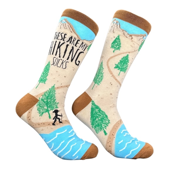 These Are My Hiking Socks Funny Sarcastic Nature Graphic Novelty Footwear For Men