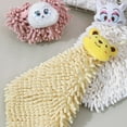 thumbnail image 7 of harmtty Cartoon Wipe Hand Towel Soft Touch Super Absorbent Quick-drying Lint-free Clean Chenille Kitchen Bathroom Toilet Hanging Towel,Coffee, 7 of 7