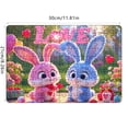 thumbnail image 4 of Huluwajiuyeye Clueless Poster 64 Piece 130 Easter Theme Puzzle Set Easter Puzzle For Easter Children Great For Family Games Rabbit Easter Egg Puzzle A2, 4 of 7