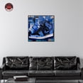 thumbnail image 3 of Blue Brush Sneakers Canvas Wall Art by Notoriart, Black Floater Frame, 31" x 31", 3 of 7