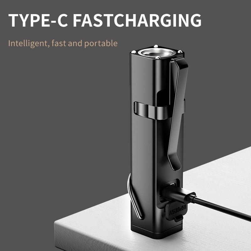 SKYFIRE 2PC Mini Flashlight Portable Pocket EDC LED Light Strip Keychain, 7 Modes, With Fire Starter Function, Suitable for Outdoor Camping, Hiking, Fishing, Light at Home, Emergency Use