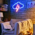 thumbnail image 4 of Letrero de neón acrílico con iluminación en forma de nube - Decoración de pared LED - Alimentación por batería o USB - Para dormitorio, habitación infantil, bar, fiesta, Navidad, 4 of 5