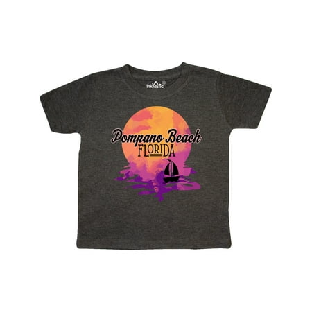 

Inktastic Pompano Beach Florida Vacation Sunset Gift Toddler Boy or Toddler Girl T-Shirt