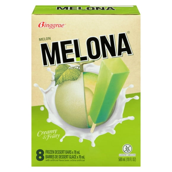 Binggrae Melona Melon Ice Bar, Melona Honeydew Melon Ice Bar  8 x 70ml