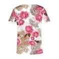 thumbnail image 5 of Hauts d'Été pour Femmes Grande Taille, Blouse Imprimée d'Été pour Femmes, T-Shirts Décontractés à Manches Courtes et Col en V, T-Shirts à Col en V pour Femmes en Liquidation, 5 of 5