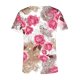 thumbnail image 5 of Blusa estampada de verano para mujer, camisetas casuales de manga corta con cuello en V, camisetas Pompotops  hkajfhjk472449, 5 of 5