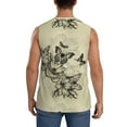 thumbnail image 4 of Pofeuu Vintage Floral Print Men's Muscle T-Shirt, Sleeveless, Muscle Tank, Classic Muscle Tee Top For Men Casual Sleeveless Muscle T-Shirt Trendy Clothes-Small, 4 of 7