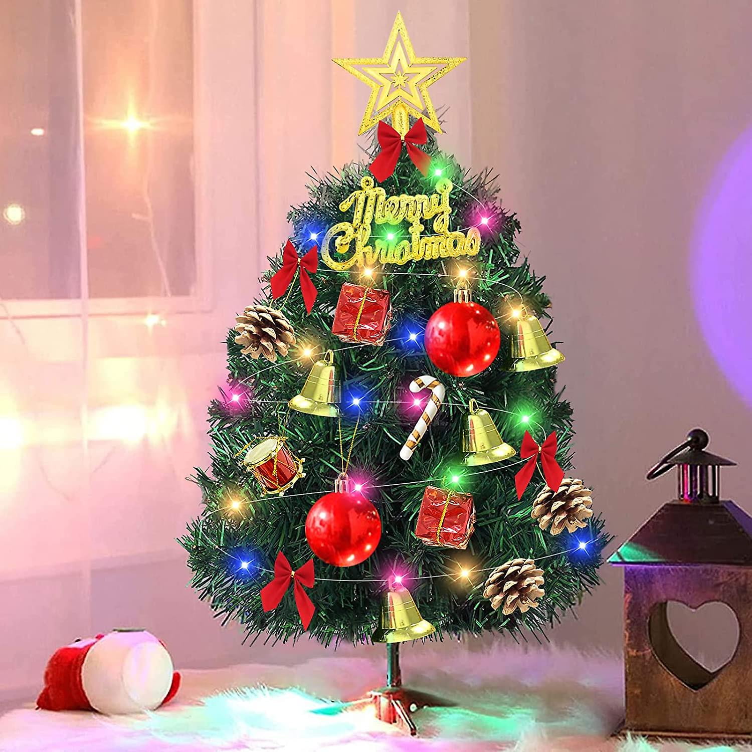 15pcs Mini Christmas Tree, 30cm Artificial Christmas Tree