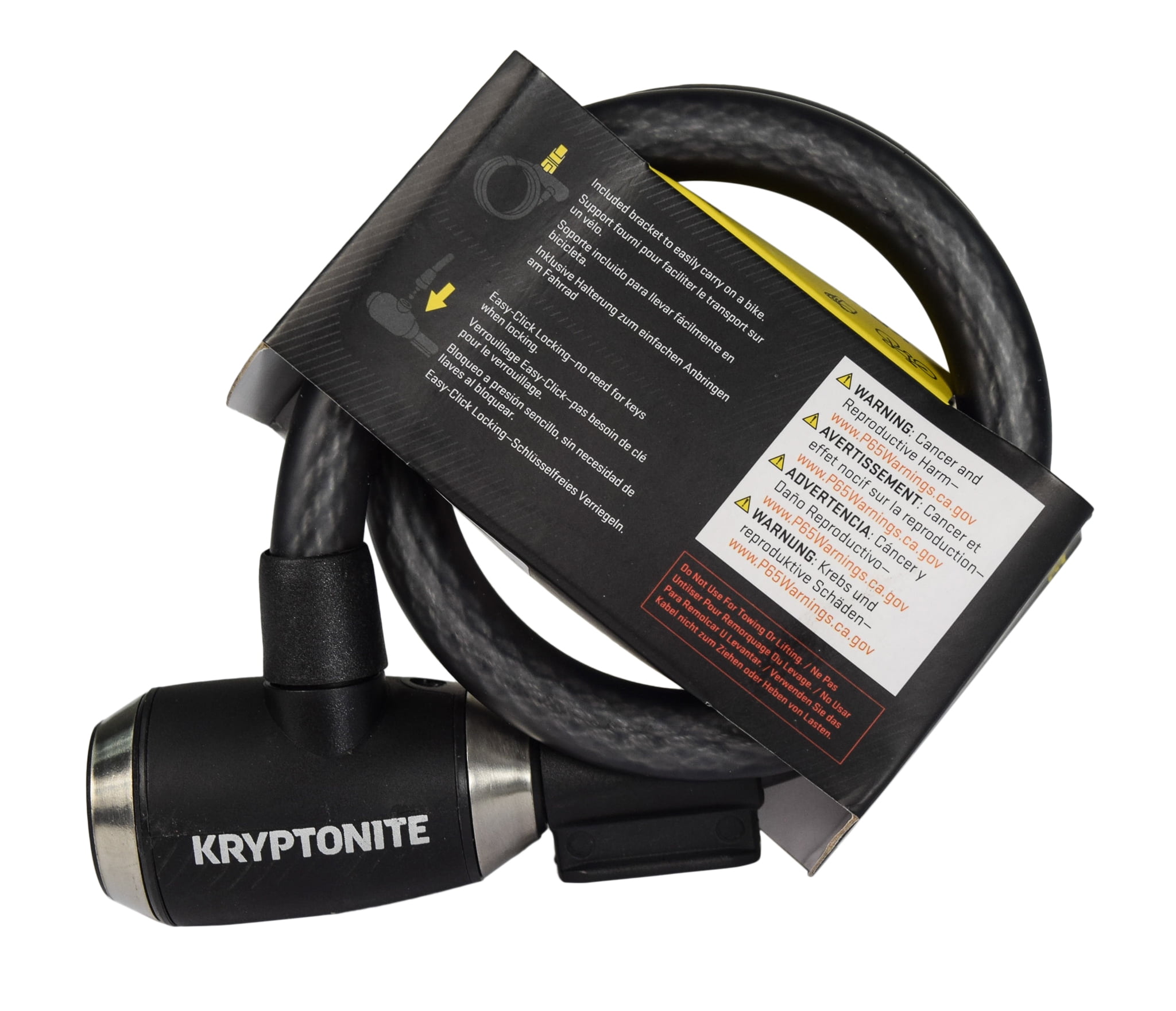 Kryptonite KryptoFlex 1565 Cable Lock with Key 2.2 x 15mm Walmart