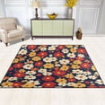 thumbnail image 2 of Yayeee Area Rugs for Living Room 5.2'x4' Non Slip Washable Bedroom Floor Carpet, Red Floral, 2 of 5