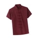 thumbnail image 5 of Ropa china para hombre, traje Tang, camisa de kung fu para ejercicios matutinos de manga corta Rojo, 5 of 8