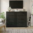 thumbnail image 4 of Asofer 8 Drawer Dresser for Bedroom with Cutout Handle, Chest of Drawers for Bedroom, Entryway, Hallway, Black, 4 of 9