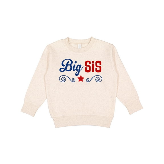 Inktastic Big Sis Patriotic Sister Toddler Sweatshirt