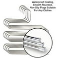 thumbnail image 3 of FZFLZDH Space Saving Pants Hanger Multi-Layer S-Style Jeans Trouser Hanger Closet Stainless Steel Rack Space Saver for Tie Scarf Jeans Clothes-Silver, 3 of 5