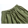 thumbnail image 4 of Aayomet Running Shorts Womens Drawstring Elastic Waist Casual Summer Loose Beach Shorts with Pockets,Army Green S, 4 of 5