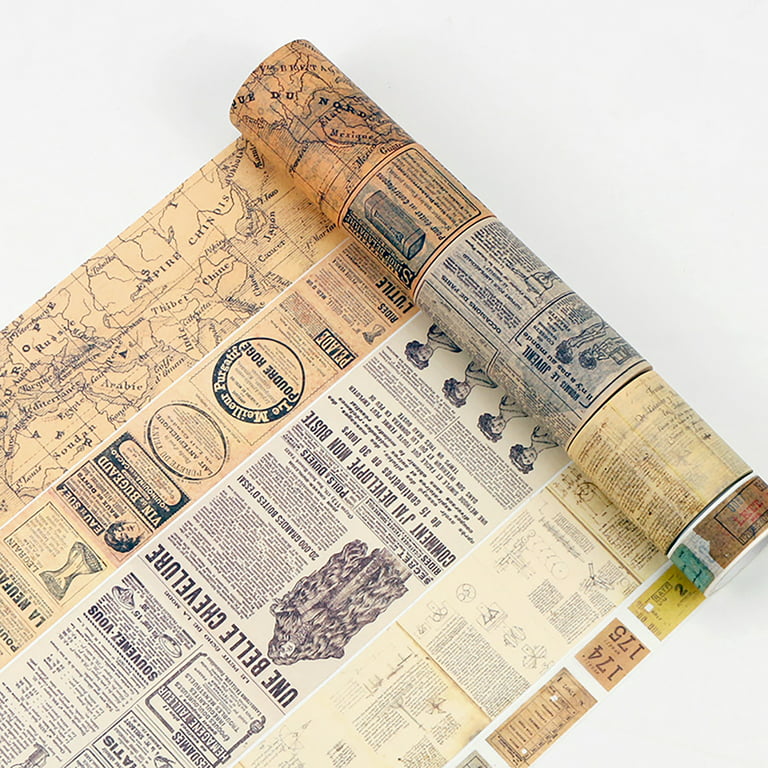 Retro Chronicle Masking Washi Tape Vintage poster letter Decorative  Adhesive Tap