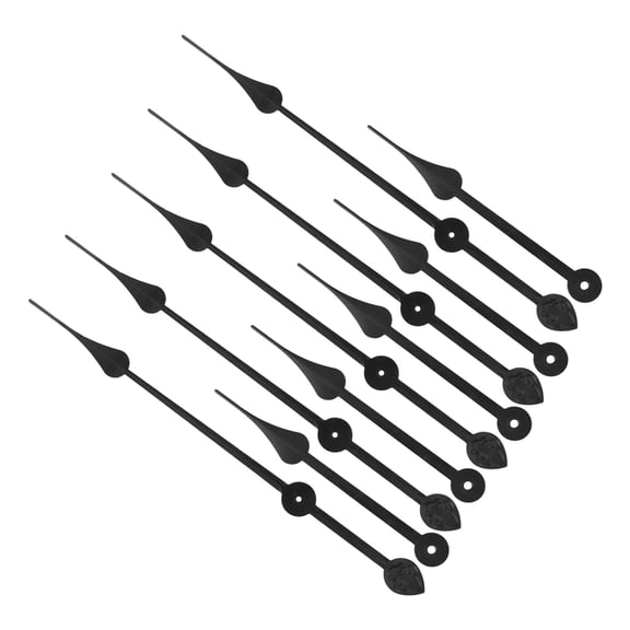 Luxshiny 5Sets Clock Mechanism Replacement Kit Black Large Hands for Wall Clock Repair and DIY Use