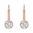thumbnail image 2 of 3/4 Carat Diamond Lever-back Drop Earrings in 14K Rose Gold - IGI Certified, 2 of 4