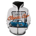 thumbnail image 1 of Sudadera con capucha y cremallera para hombre, diseño de coche clásico de dibujos animados, estilo Harajuku, con estampado 3D, manga larga, divertida, informal, estilo hip hop, unisex, 2024, 1 of 6