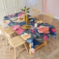 thumbnail image 2 of Pioneer Flower Floral Print Pattern Rectangle Tablecloth 60"x102",Waterproof Polyester Rectangle Table Cloth, Wipeable Spillproof Polyester Tablecloth for Dining, Camping, Indoor and Outdoor, 2 of 6