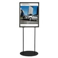 thumbnail image 2 of M&T Displays Floor Standing Double Sided Pedestal Metal Oval Info Board Black 24x36 inches Slide-In Poster Sign Holder 1 Tier, 2 of 5