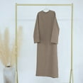 thumbnail image 2 of Women Dubai Middle Türkiye Solid Color Casual Loose Plus Size Elegant Dress Robe, 2 of 2