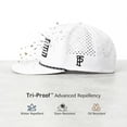 thumbnail image 2 of TOP-EX Golf Performance Waterproof Flat Bill Snapback Hat, TriProof Fabric, White, M/L, 2 of 5