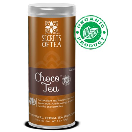 Secrets of Tea - Chocolate Tea - Certified USDA Organic Rich Tasting Chocolate Herbal Tea (Caffeine Free) (20