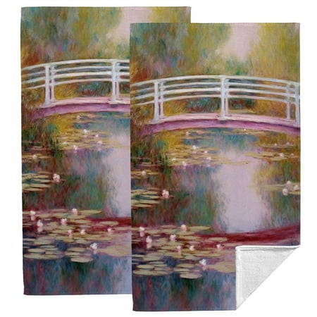 

YANMS Flowers Kitchen Towels Set of 2 Ultra Soft Absorbent Hand Towels for Kitchens Bathrooms Showers - 27.5x16 inch 27.5*16in