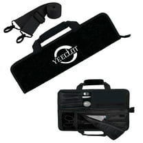 Yeeclot Chef Knife Roll Up Bag, Canvas Knife Case Holds, Chef Knife Bag for Professional Chefs and Culinary Students (Black)